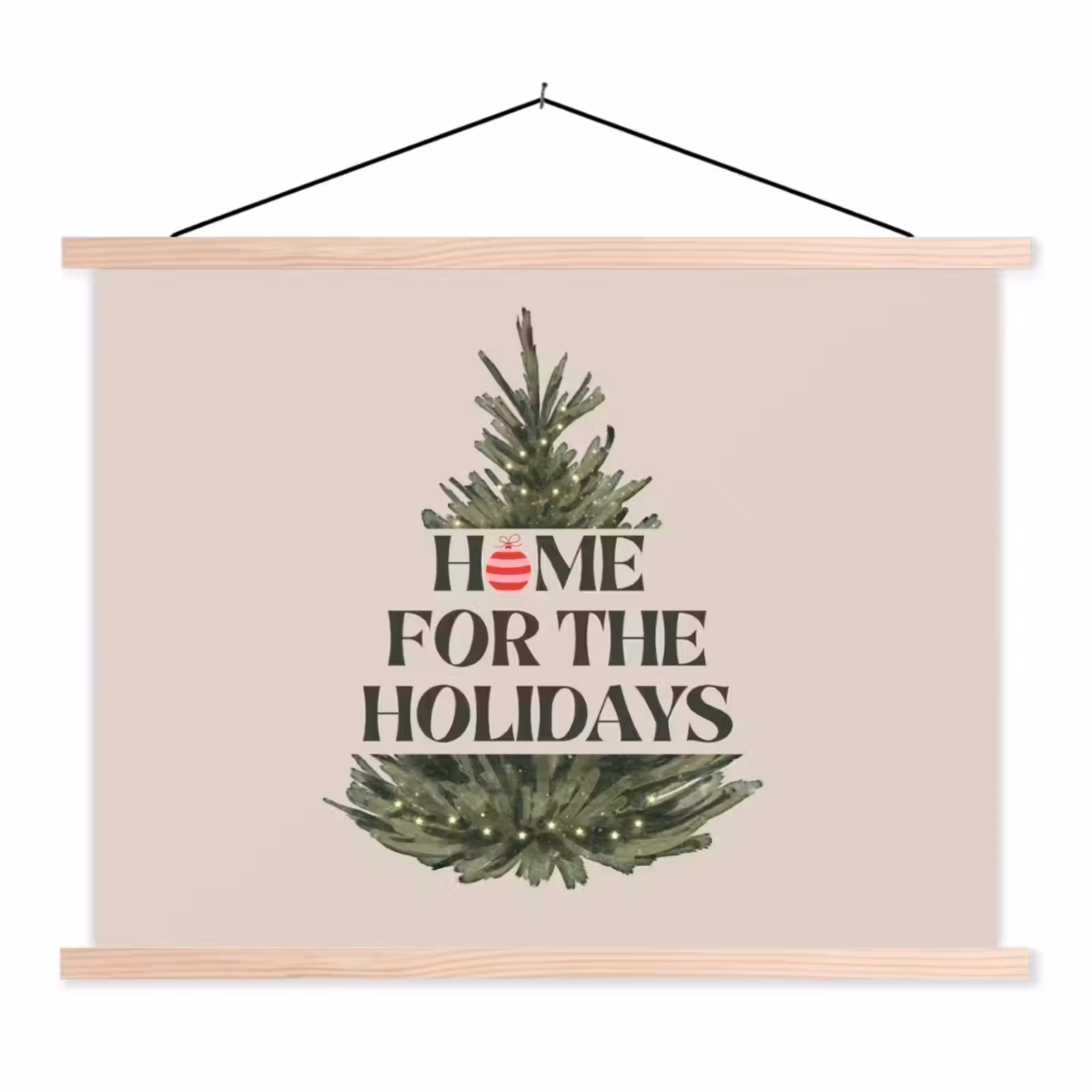 Schoolplaat - Kerst - Tekst - Kerstboom - Beige — 1