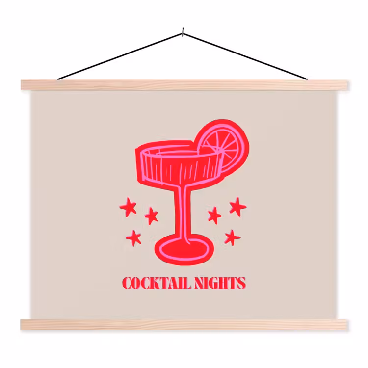 Schoolplaat - Cocktail - Kerst - Beige - Roze — 1