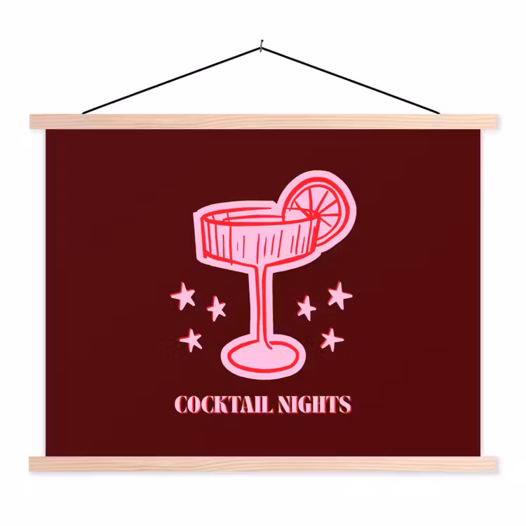 Schoolplaat - Cocktail - Kerst - Burgundy - Roze — 1