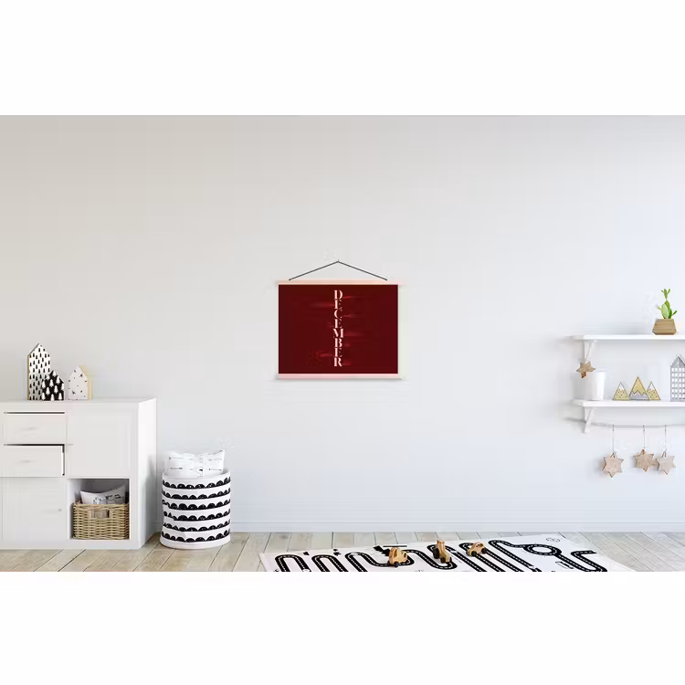 Schoolplaat - December - Tekst - Kerst - Burgundy — 3