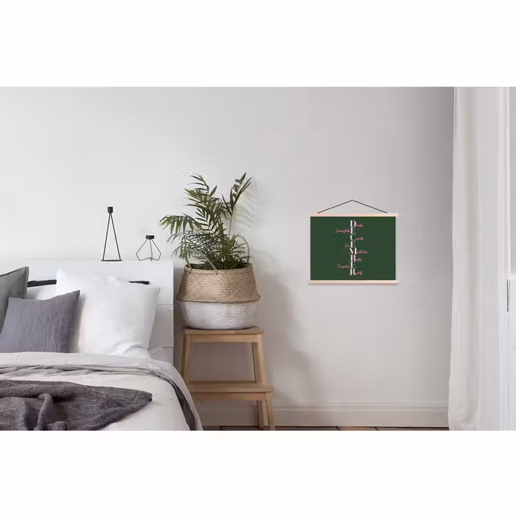 Schoolplaat - December - Tekst - Kerst - Groen — 2