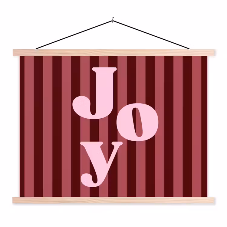Schoolplaat - Joy - Kerst - Tekst - Roze — 1