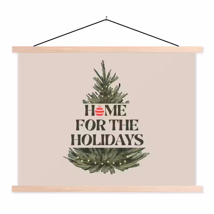 Schoolplaat - Kerst - Tekst - Kerstboom - Beige — 1