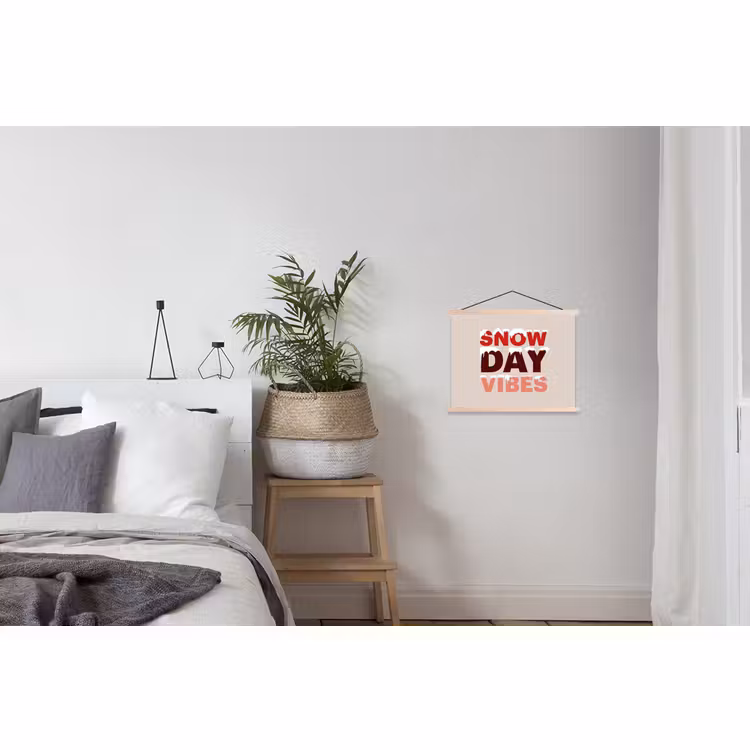 Schoolplaat - Sneeuw - Kerst - Tekst - Rood — 2