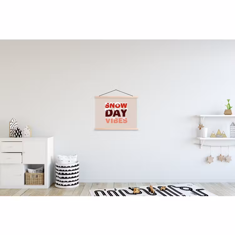 Schoolplaat - Sneeuw - Kerst - Tekst - Rood — 3