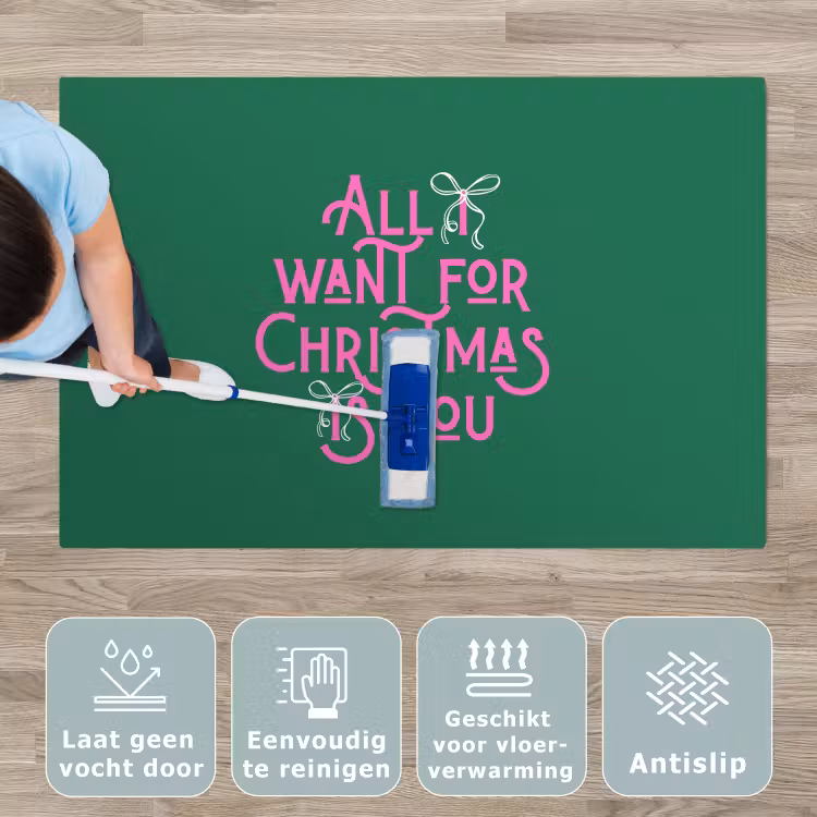 Speelkleed - Kerst - Tekst - Roze - Groen — 4