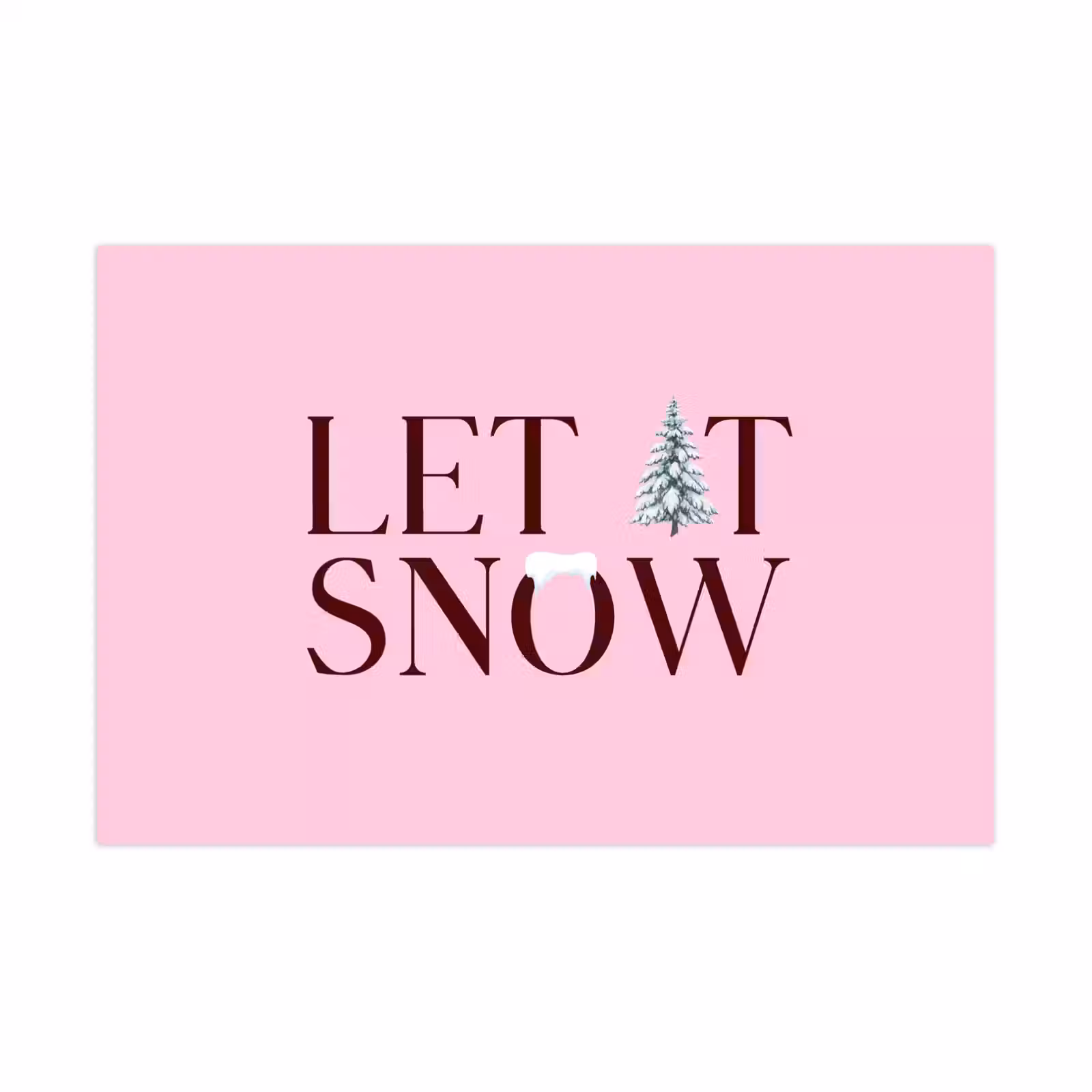 Speelkleed - Kerst - Tekst - Sneeuw - Roze — 1