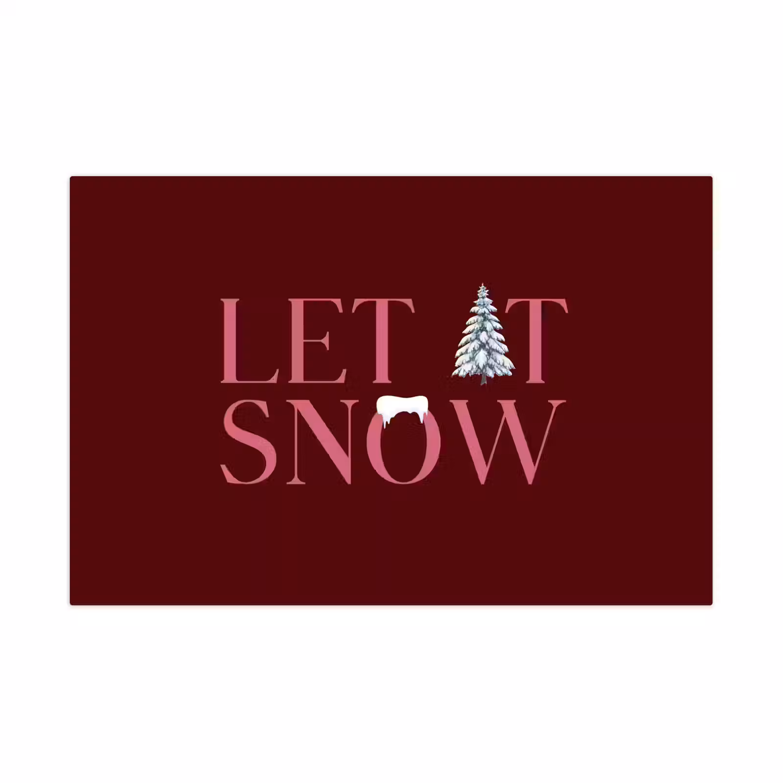 Speelkleed - Tekst - Kerst - Sneeuw - Roze — 1