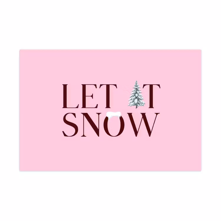 Speelkleed - Kerst - Tekst - Sneeuw - Roze — 1