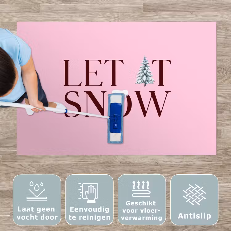 Speelkleed - Kerst - Tekst - Sneeuw - Roze — 4