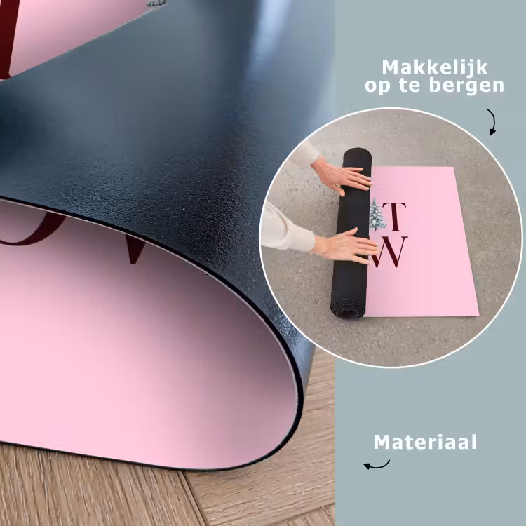 Speelkleed - Kerst - Tekst - Sneeuw - Roze — 6