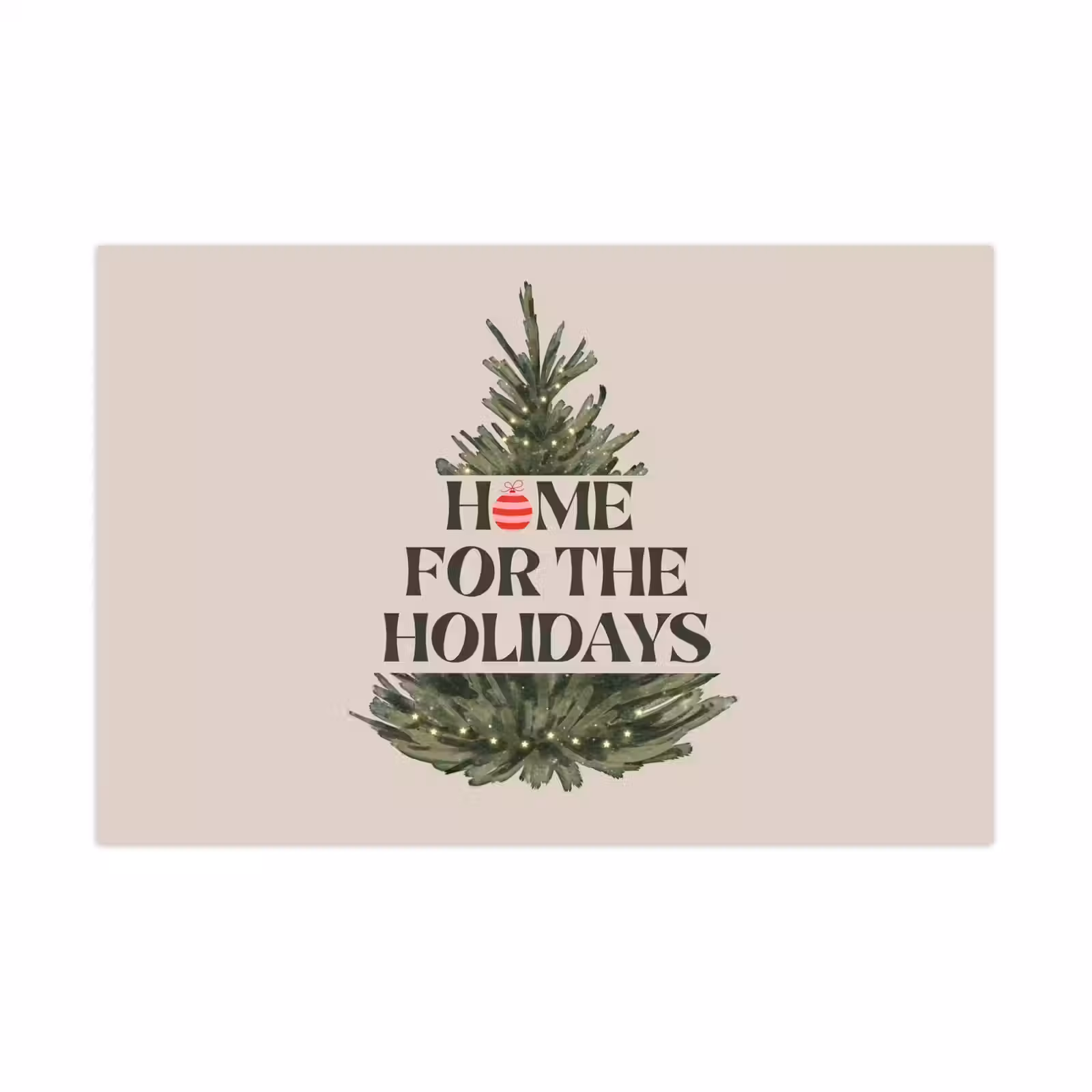 Speelkleed - Kerst - Tekst - Kerstboom - Beige — 1