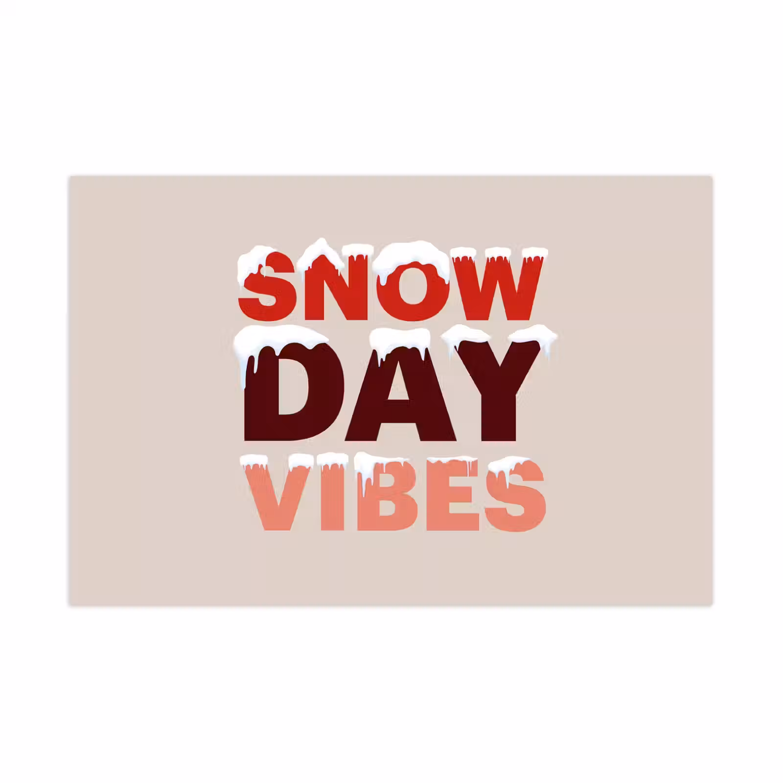 Speelkleed - Sneeuw - Kerst - Tekst - Rood — 1
