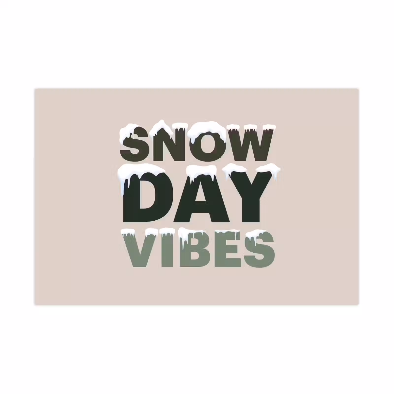 Speelkleed - Sneeuw - Tekst - Kerst - Beige — 1