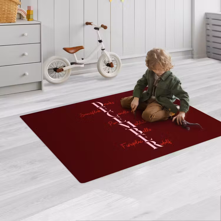 Speelkleed - December - Tekst - Kerst - Burgundy — 2