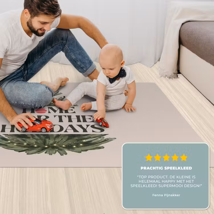 Speelkleed - Kerst - Tekst - Kerstboom - Beige — 5
