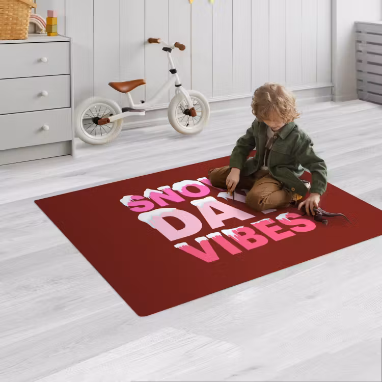 Speelkleed - Kerst - Tekst - Sneeuw - Rood - Roze — 2