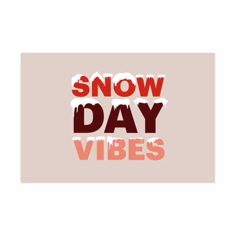 Speelkleed - Sneeuw - Kerst - Tekst - Rood — 1