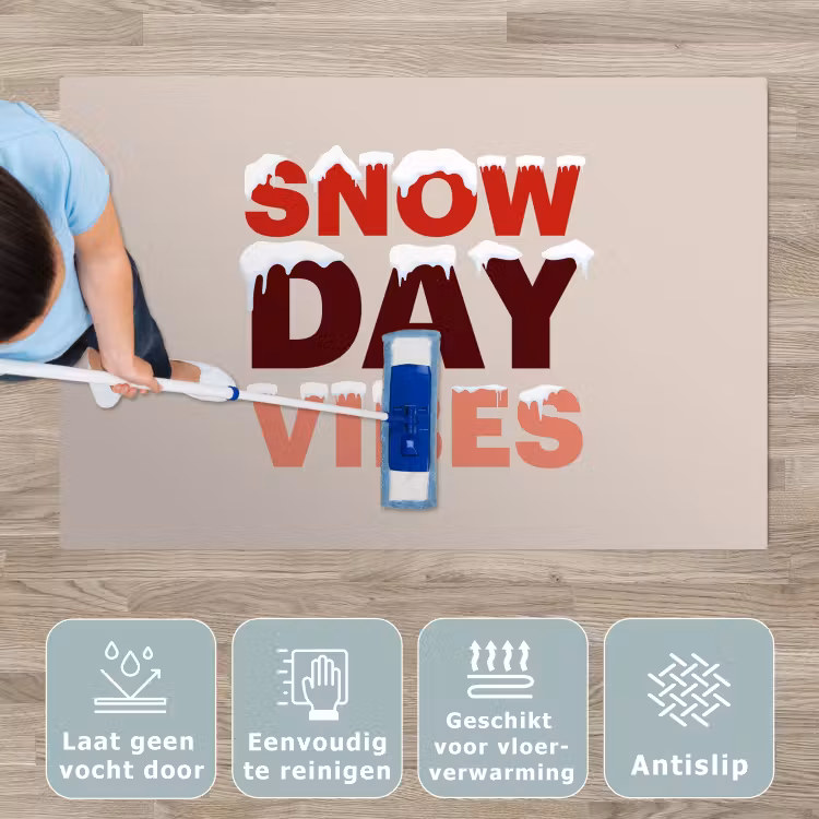 Speelkleed - Sneeuw - Kerst - Tekst - Rood — 4