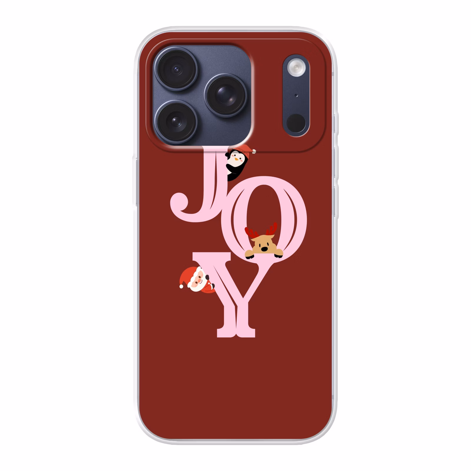 Telefoonhoesje - Joy - Kerst - Animatie - Rood - Roze — 1