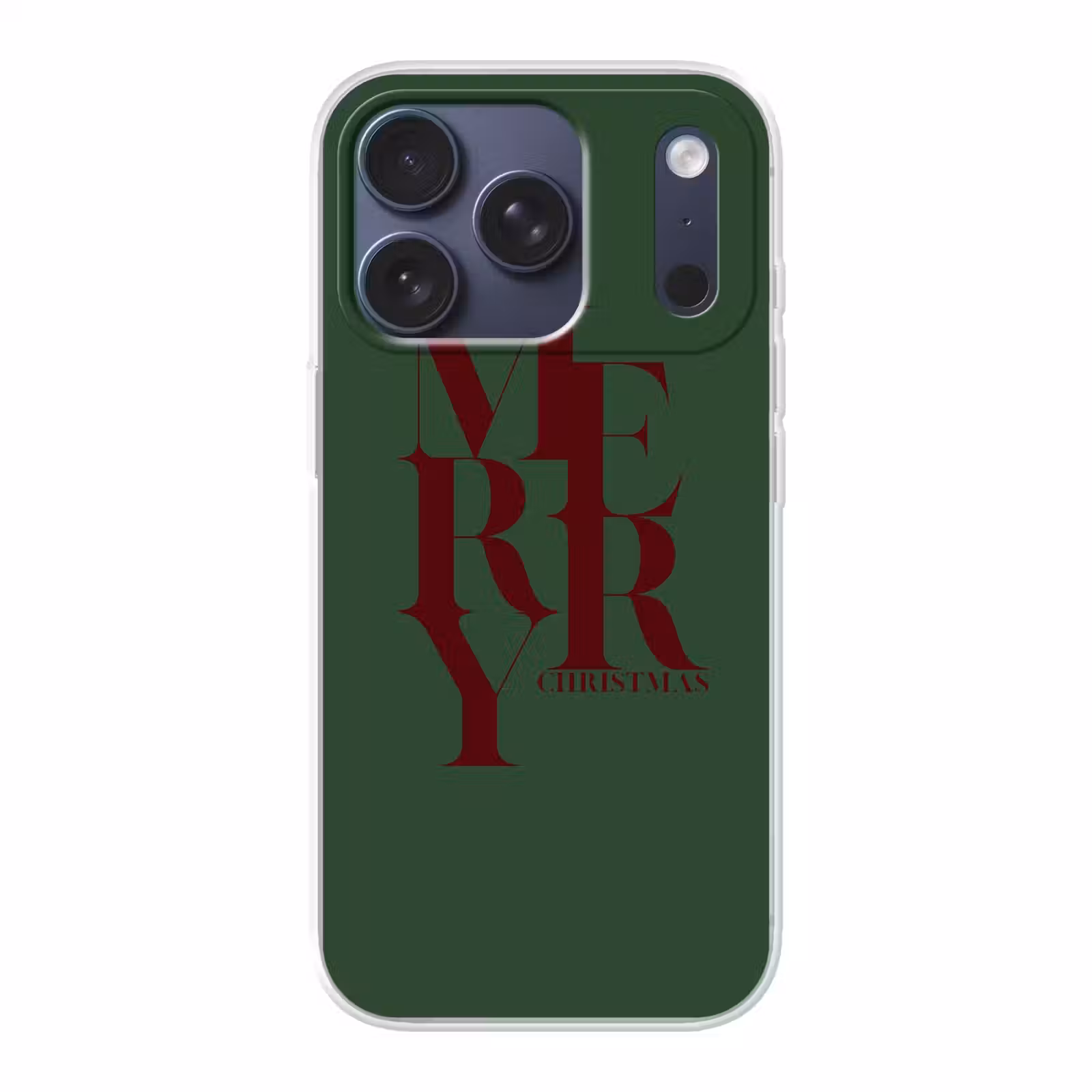 Telefoonhoesje - Merry - Tekst - Groen - Kerst — 1