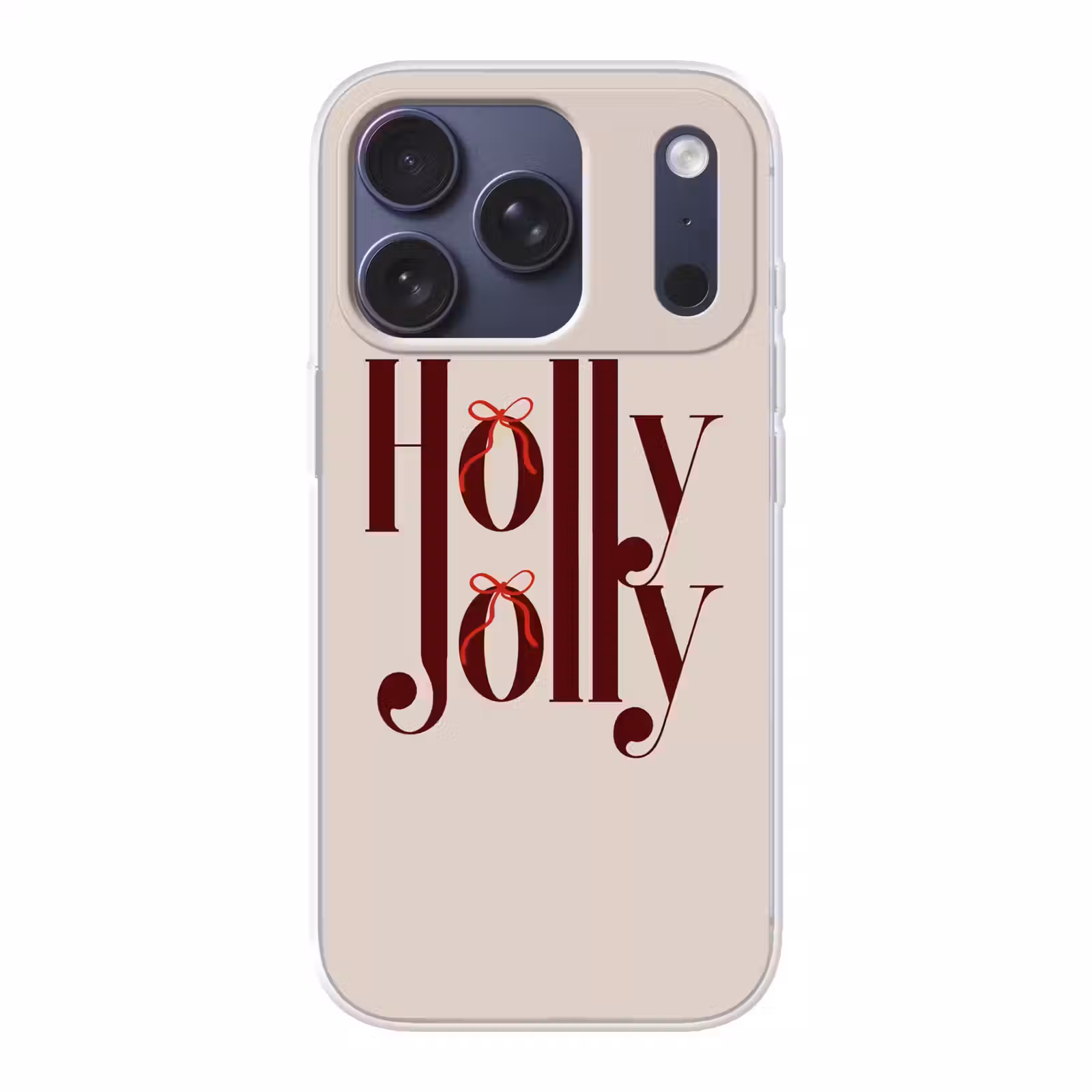 Telefoonhoesje - Tekst - Kerst - Bruin — 1