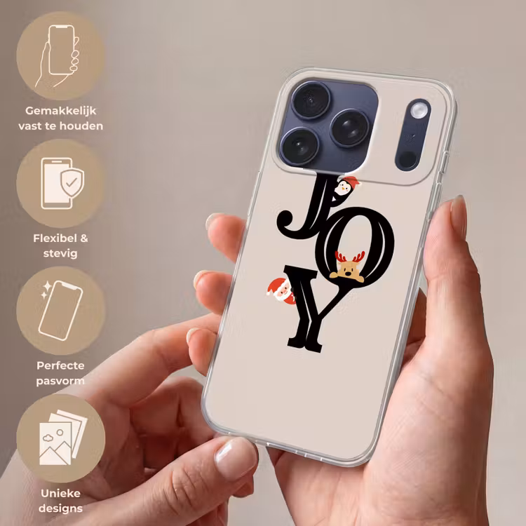 Telefoonhoesje - Joy - Animatie - Zwart - Kerst — 4
