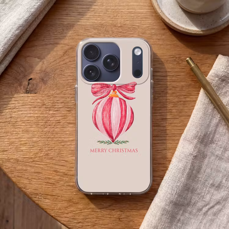 Telefoonhoesje - Kerst - Kerstbal - Tekst — 2