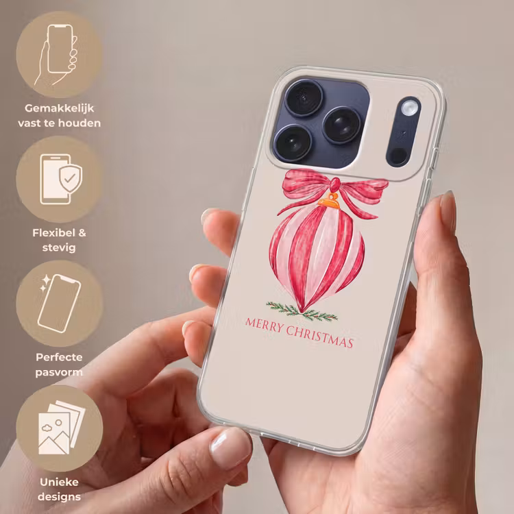 Telefoonhoesje - Kerst - Kerstbal - Tekst — 4