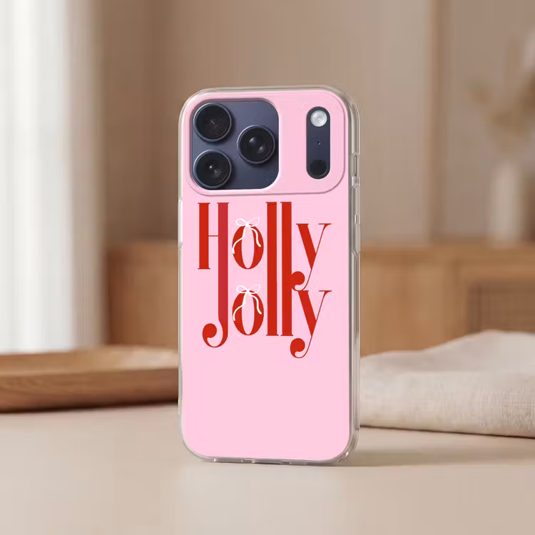 Telefoonhoesje - Kerst - Tekst - Rood - Roze — 3