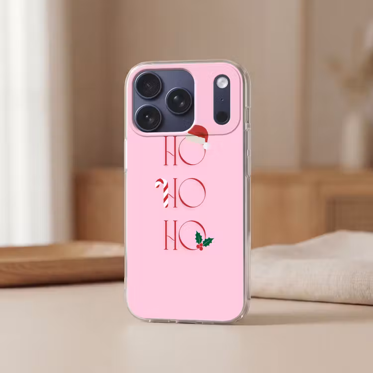 Telefoonhoesje - Kerst - Tekst - Roze - Illustratie — 3