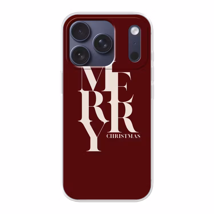 Telefoonhoesje - Merry - Tekst - Donker - Rood — 1