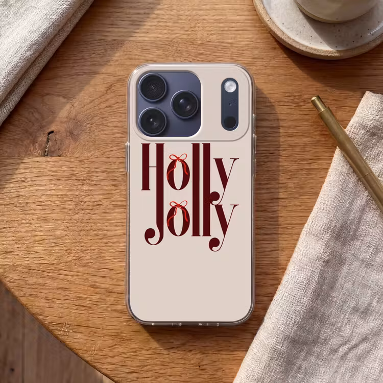 Telefoonhoesje - Tekst - Kerst - Bruin — 2