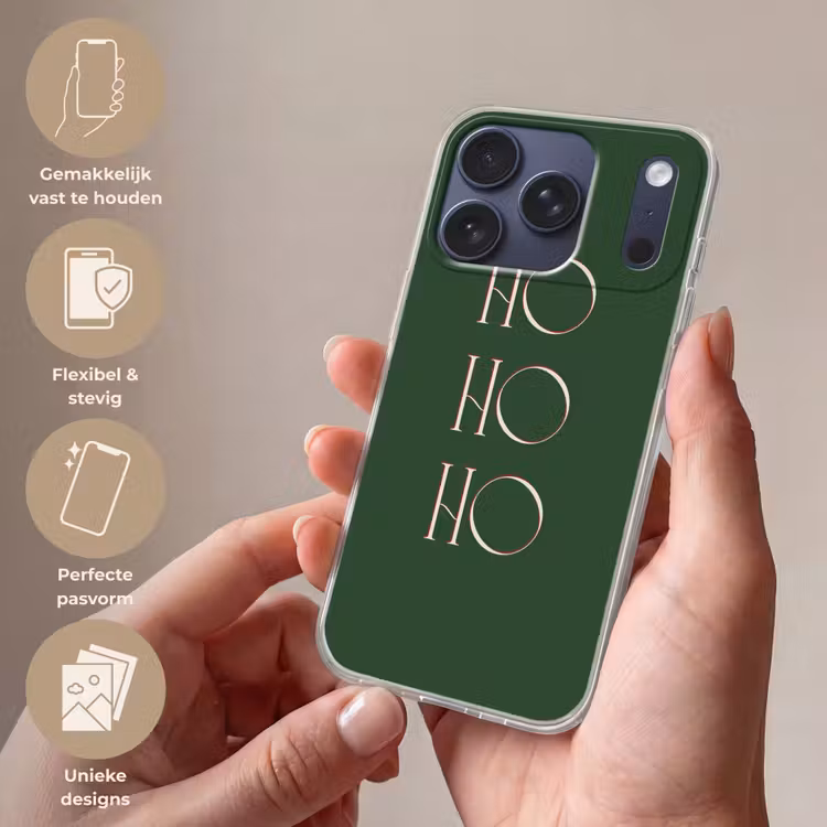 Telefoonhoesje - Tekst - Kerst - Modern - Groen — 4