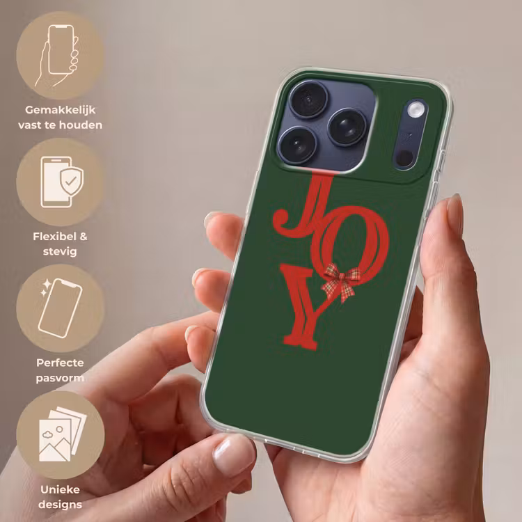 Telefoonhoesje - Tekst - Kerst - Rood — 4
