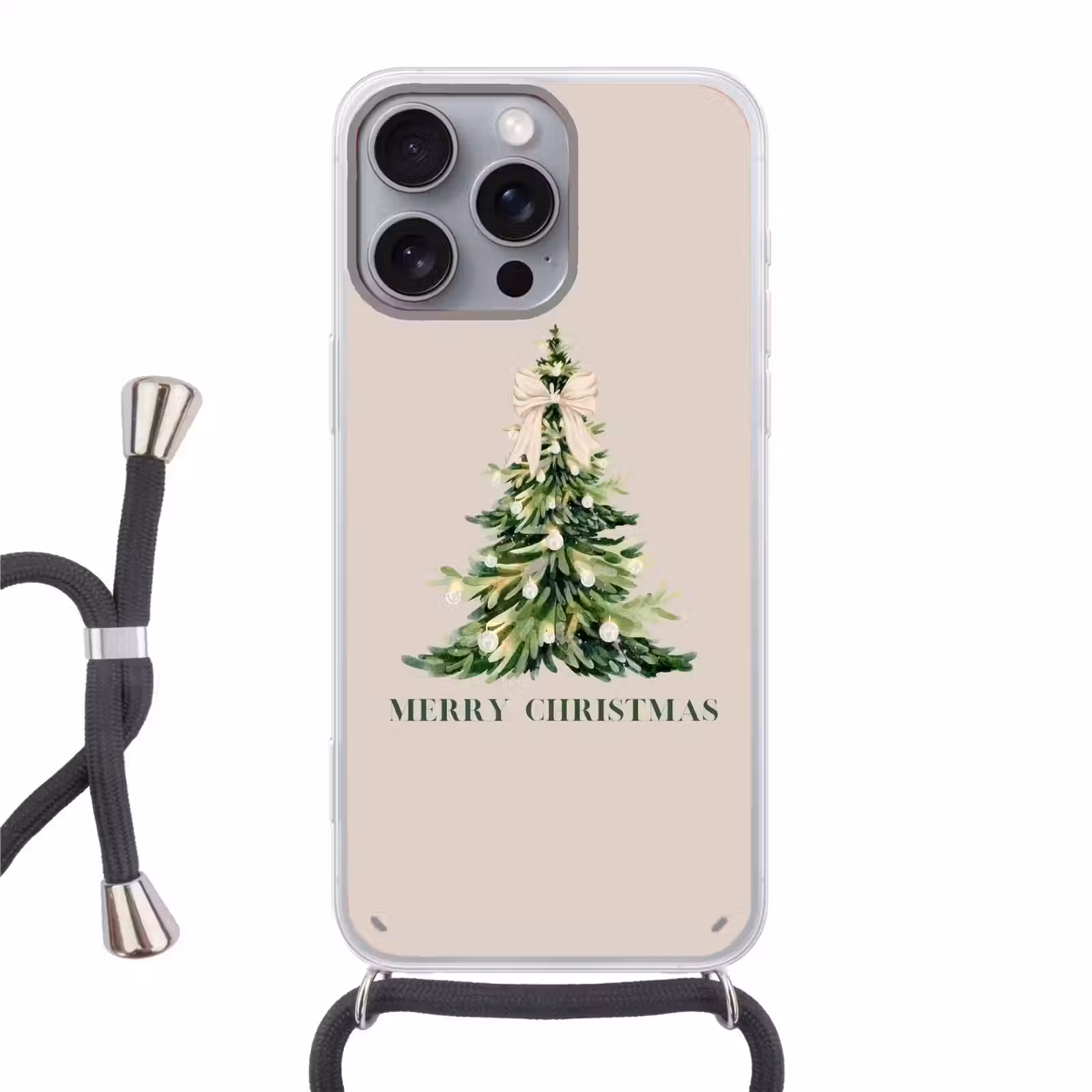 Telefoonhoesje met koord - Kerst - Kerstboom - Tekst — 1