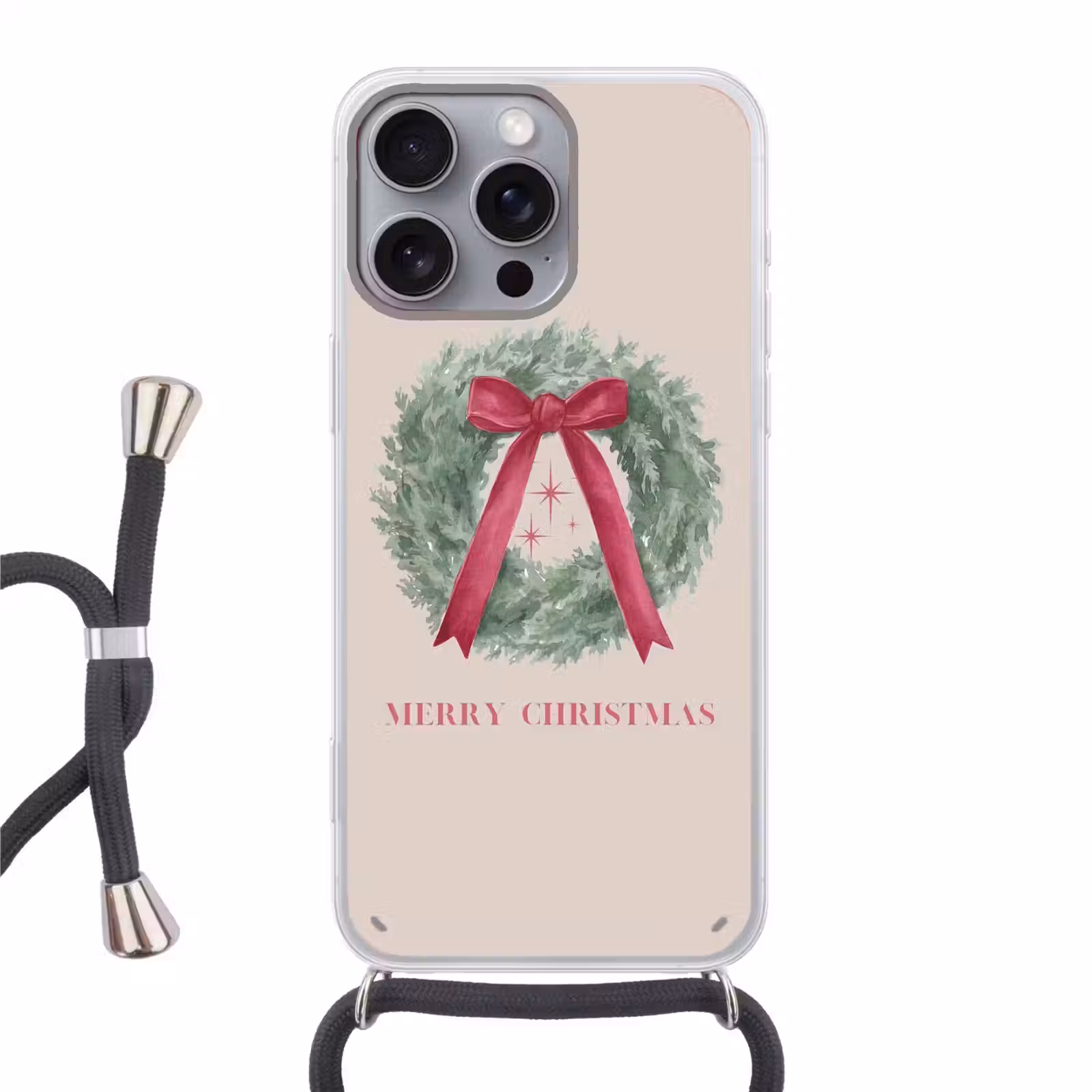 Telefoonhoesje met koord - Winter - Kerst - Tekst — 1