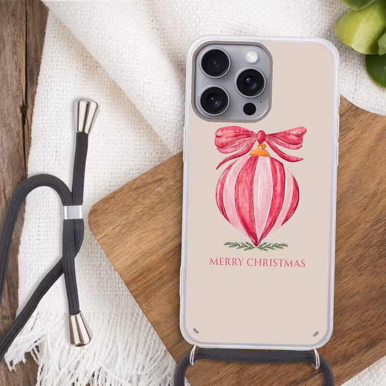 Telefoonhoesje met koord - Kerst - Kerstbal - Tekst — 3