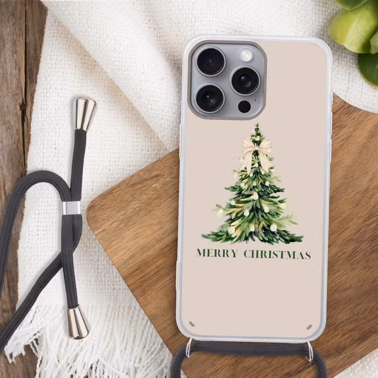 Telefoonhoesje met koord - Kerst - Kerstboom - Tekst — 3