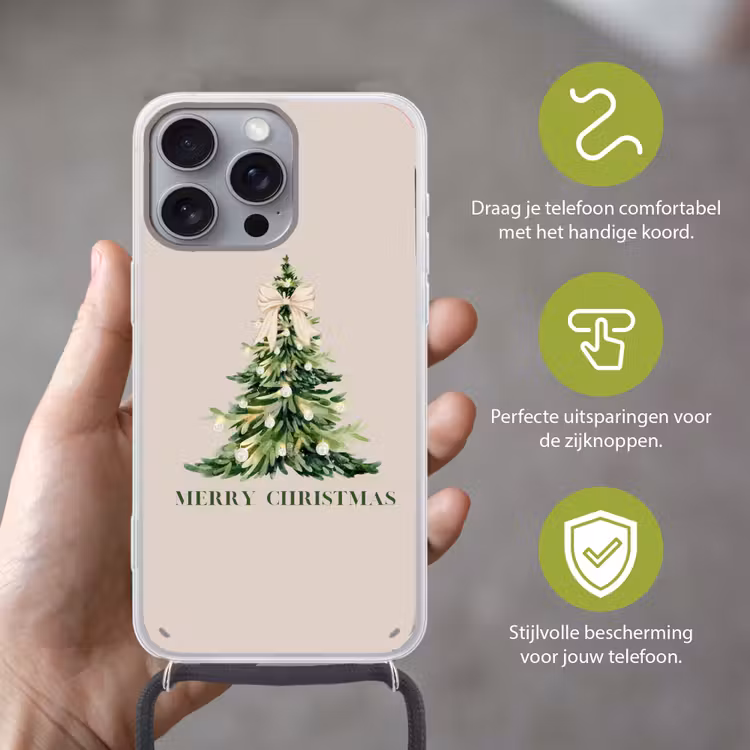 Telefoonhoesje met koord - Kerst - Kerstboom - Tekst — 4