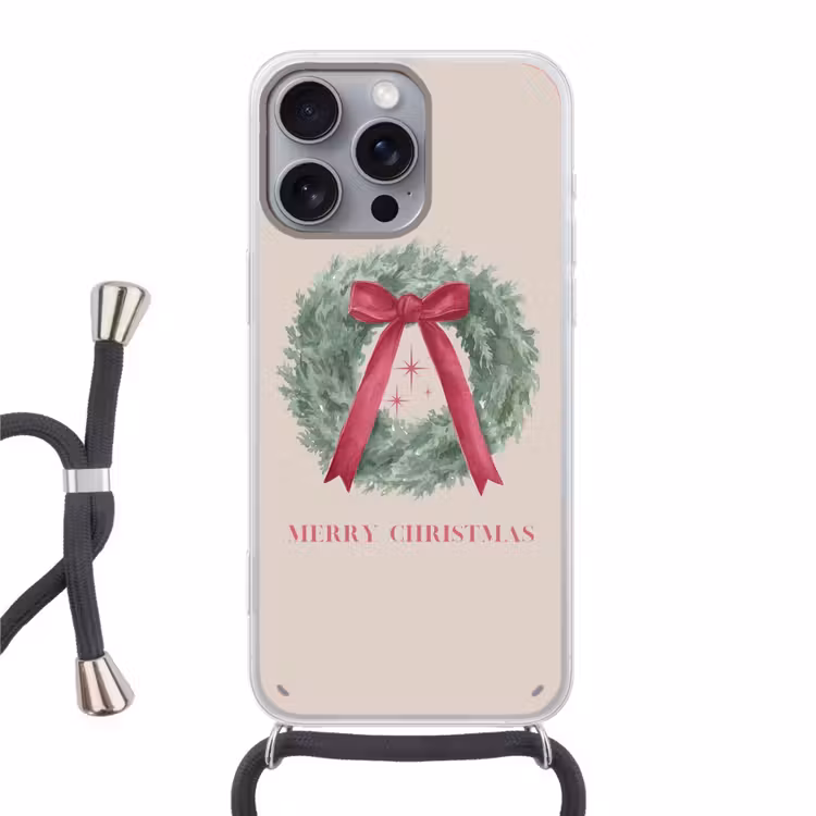 Telefoonhoesje met koord - Winter - Kerst - Tekst — 1
