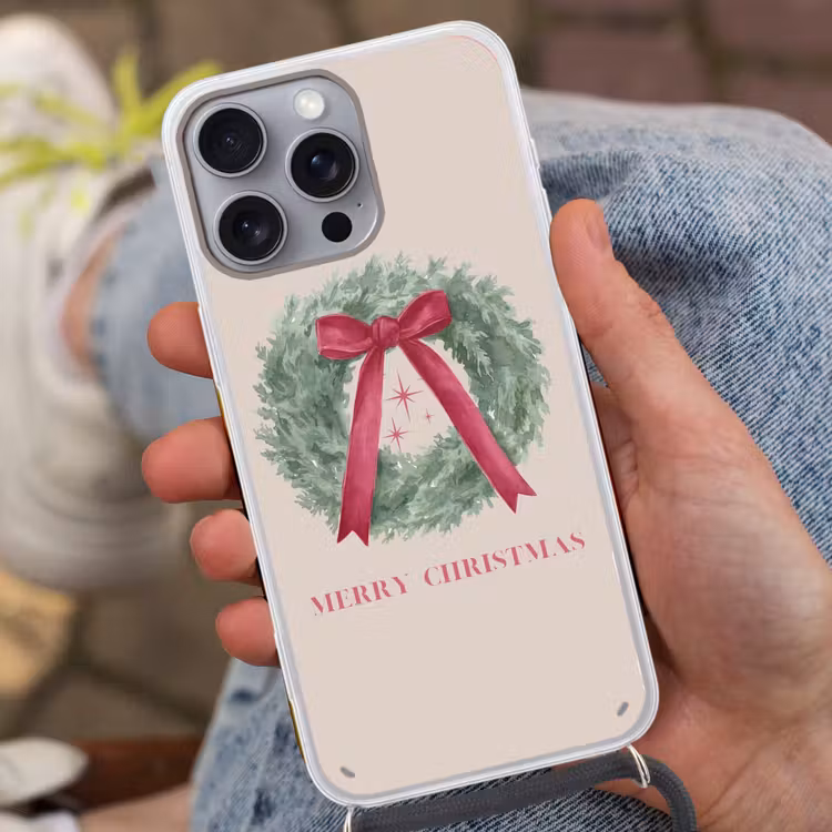 Telefoonhoesje met koord - Winter - Kerst - Tekst — 2