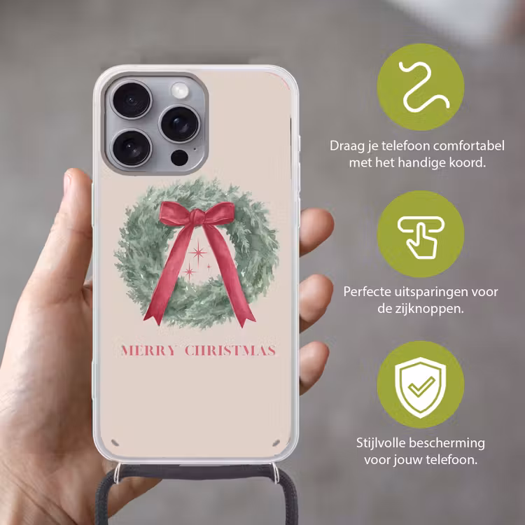 Telefoonhoesje met koord - Winter - Kerst - Tekst — 4