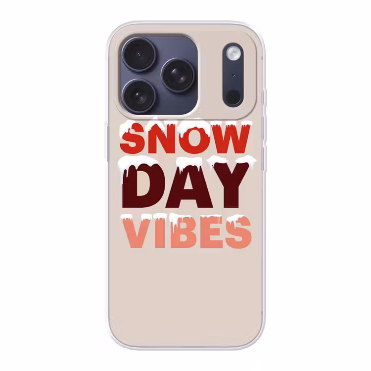 Telefoonhoesje - Sneeuw - Kerst - Tekst - Rood — 1