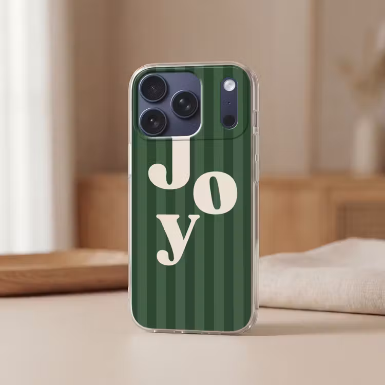 Telefoonhoesje - Joy - Kerst - Tekst - Groen — 3