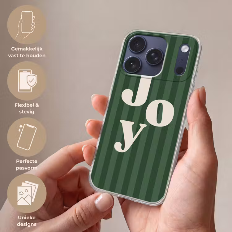 Telefoonhoesje - Joy - Kerst - Tekst - Groen — 4