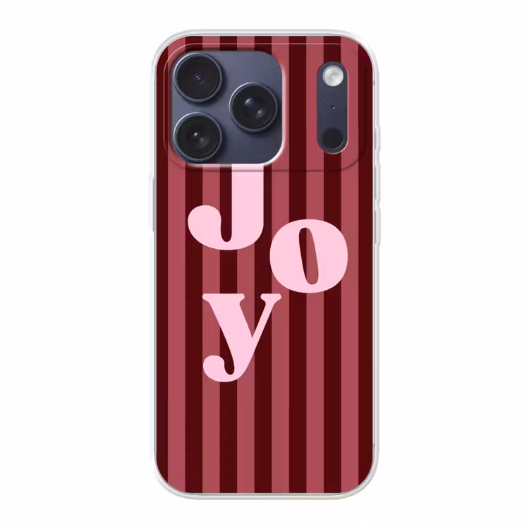 Telefoonhoesje - Joy - Kerst - Tekst - Roze — 1