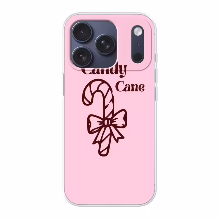 Telefoonhoesje - Kerst - Snoep - Tekst - Bruin - Roze — 1