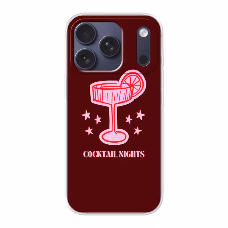 Telefoonhoesje - Cocktail - Kerst - Burgundy - Roze — 1