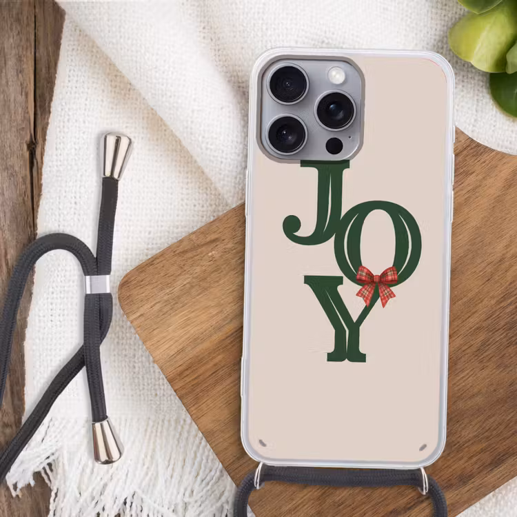 Telefoonhoesje met koord - Tekst - Kerst - Groen — 3